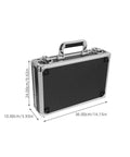 Hella Sturdy Aluminum Alloy Tool Storage Case With Reinforced Carry Handle And Lockable Portable Gear Box Organizer, measuring 36cm x 24cm.