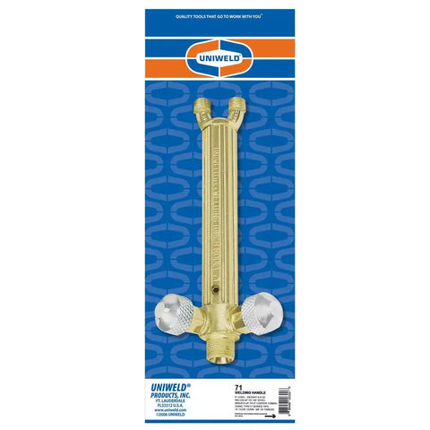 Welding Handle With A Hose Connection And Front Valves Brass Ribbed Forged Handle Built Tough Front Valve Control For Fuel And Oxygen