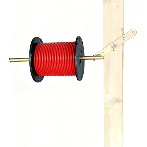 Heavy Duty Stud Mounted Wire Dispenser For Quick Loading Of Reels, Coils And Cables On Rough Job Sites, 300 Lb Capacity With 6mm Steel Plate