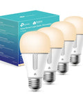 Dimmable A19 Smart Light Bulb 9W 800 Lumens Soft White 2700K With WiFi 2.4GHz No Hub Needed Works With Alexa And Google Home Four Pack