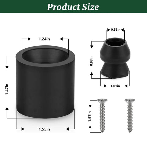 Dimensions of Dope Low Profile Trailer Door Holder Kit With Rubber Bumpers For RV And Travel Trailer, Door Stopper Set, 2 Pack