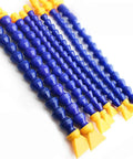 Beduan 1/2-inch thread coolant hose set; blue flexible plastic tubes with yellow fittings, pack of 10.
