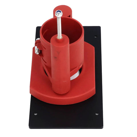 Heavy Duty Manual Lifting Base Router Insert Plate Flip Board Kit For Table Routers With Hand Crank showcasing red and black design.