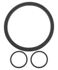3 Pack Food Grade Silicone Sealing Ring Gasket For Ninja Creami Ice Cream Maker shown in different sizes