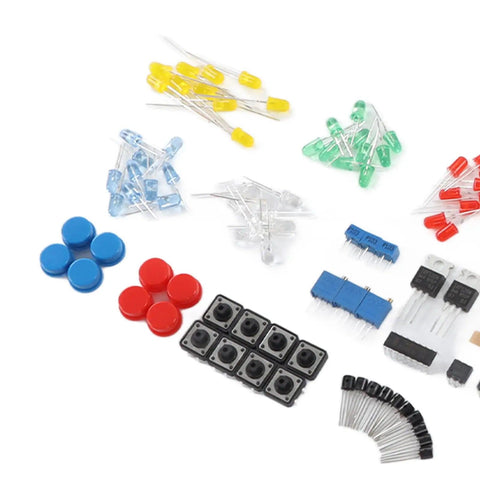Components from Dope Electronics Do It Yourself Kit With Resistors Capacitors Transistors And Jumper Wires Plus A Power Module