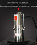 Heavy Duty Pneumatic Grease Pump Kit, 40L Capacity, top view of high pressure pump with steel construction for mechanical lubrication.