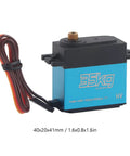 2 Pack 35Kg High Torque Digital RC Servos With Coreless Motor And Full Metal Gears built heavy duty for sturdy steering in blue.