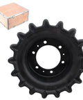 Heavy Duty Workhorse Drive Sprocket Compatible With JCB 180T 190T 1110T Track Machinery Replaces 33120150 showing round black steel design with six holes.