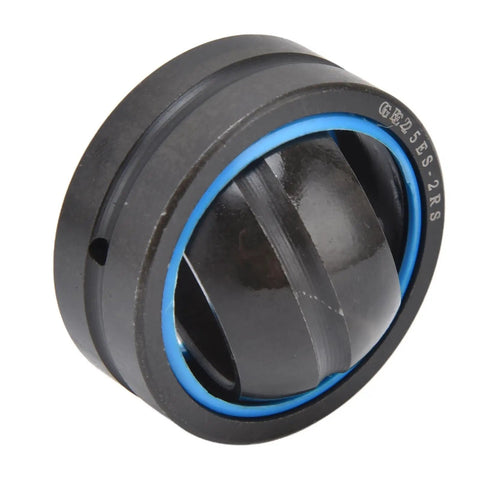 Precision Cut GE25ES-2RS Spherical Bearings 30mm Bore, black steel unit showing smooth rotation design.