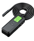 Slick Wireless WiFi Borescope Camera For Auto Shops And DIY Pros Features HD Imaging Lens Plus No Sweat Hookup, compact design with control buttons.