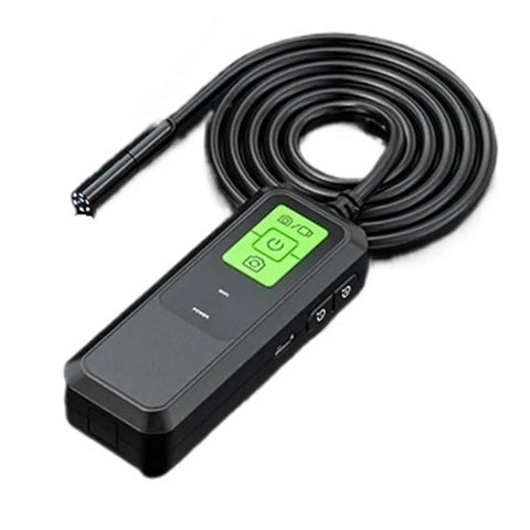 Effortless Wireless Wifi Borescope Camera Built For Quick Automotive Troubleshooting And Sneaky Cavity Scouting Featuring Crystal Clear Hd Views And Zero Cord Clutter with control buttons and flexible probe.