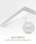 9 Inch Dimmable Under Cabinet Lights Kit With Plug In Or Hardwired Install Three Color Temps 2700K To 4000K High Low Off Switch Linkable