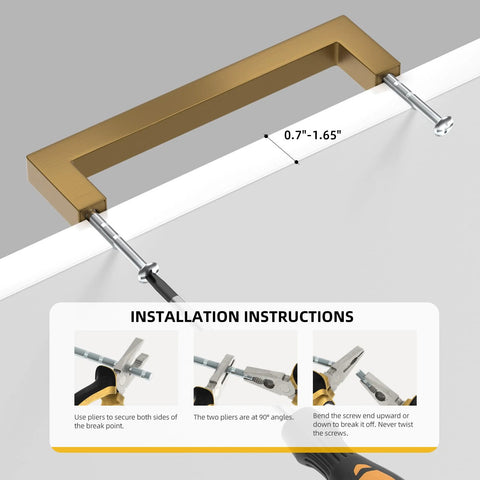 Installation of Champagne Bronze Cabinet Pulls Two And A Half Inch Brushed Bronze Drawer Handles 10 Pack Durable Premium Stainless Steel