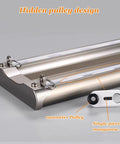 Heavy Duty Ceiling Curtain Track System For Home Office Hotel RV And School Double Rail Conjoined Track White Aluminum Alloy Waterproof And Wear Resistant Supports Thick Drapes And Sheers With Light Leakage Free Design hidden pulley design