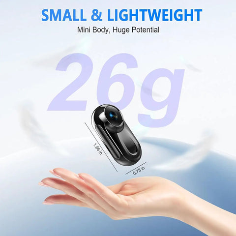 Ultra Compact 1080P Body Camera With 512GB Built In Storage Hands Free Vlogging 360 Degree Rotating Clip Magnetic Clip Wearable Action Cam For Travel And Motorcycle SD Card Not Included small lightweight design