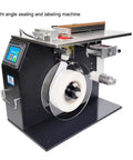 Small Semi Automatic Rectangular Box Sealing And Labeling Machine With Precise Right Angle Application For Paper Rolls 20To 210 Mm Wide Fast Touchscreen Control showing a side view.