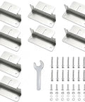 Offset Z Shaped Mounting Kit In Aluminum Alloy For RV And Marine Solar Panels, 8 brackets, hardware set with wrench