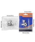 Needle valve kit for refrigerator lines with wrenches; metal valves and adapters in blue/orange packaging.