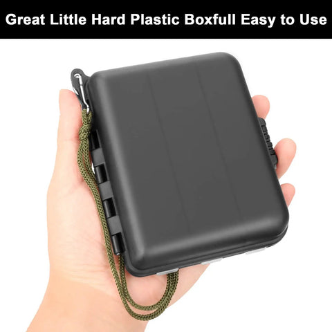 160 Piece Fishing Swivel Snaps Kit with Barrel Snaps, Ball Bearing Swivels, Clips and Glow Beads for Saltwater and Freshwater Tackle, Go To Rig Making Set for Serious Anglers black plastic storage box with wrist strap