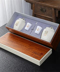 Top Shelf Ceramic Storage Jars With Lids Airtight Double Pantry Set Including Two Matching Teacups For Tea Coffee Spices And Cookies Kitchen Game Changer Keep Everything Fresh in a decorative box.