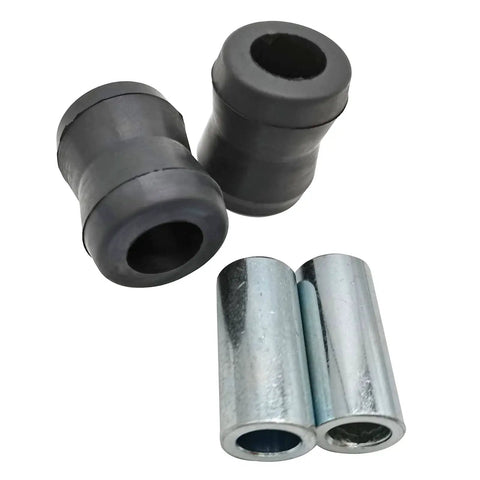 Hourglass Shock Eye Bushing 5/8 Inch ID With Double M10 Sleeves For Shocks Eye And Sway Bar Link, Durable Natural Rubber With Zinc Plate Sleeves, 4 Bushings And 4 Sleeves Set