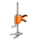 Jorgensen 470 Lb Cabinet Jack Clamp Lifting Tool with ergonomic handle, steel construction for heavy duty woodworking and cabinet lifting.