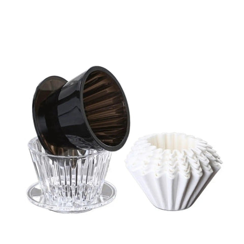 Straight Fire Premium Glass Pour Over Coffee Dripper Boasts Crystal Eye Viewing Window Holds One To Two Cups Transparent Brewer
