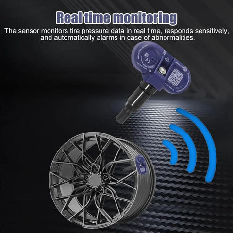 TPMS Tire Pressure Sensor Kit 4 Pack For Tesla Models 3 Y S X Plug And Play Bluetooth Ready No Programming Or Calibration Needed Real Time Pressure Alerts And Easy Wheel Mounting, sensor and wheel