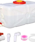20 Gallon Portable Water Tank With Spigot And Hose 80L Water Storage Container for Camping and Road Trip with Attachments
