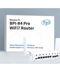 Next Level MediaTek Filogic 880 Tri Band WiFi 7 Router With Eight Gig DDR4 Memory And Ten Gigabit Ethernet Ready For Openwrt Without A Hitch For Home Lab Geeks Wanting Plug And Play Freedom displayed with antennas and ports.