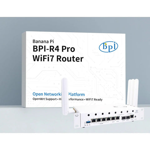 Next Level MediaTek Filogic 880 Tri Band WiFi 7 Router With Eight Gig DDR4 Memory And Ten Gigabit Ethernet Ready For Openwrt Without A Hitch For Home Lab Geeks Wanting Plug And Play Freedom displayed with antennas and ports.