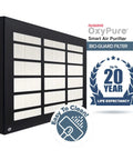 Washable OxyPure BioGuard Replacement Filter For Large Rooms And Home Air Purifiers Easy To Clean With Degreaser And Warm Water Captures Dust Pollen Pet Dander Smoke And Other Air Pollutants product packaging