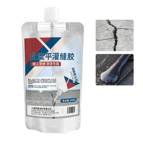Pro Grade Rock Solid Concrete Crack Sealant Waterproof Masonry Repair Adhesive Outdoor Patio Restoration Glue Fast Setting in pouch.