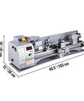 Compact Mini Metal Lathe Machine Delivering Smooth 2500 RPM Variable Speed Rotation Powered By A Kickass 750W Brushless Motor For Any Weekend Warrior Builder on a workshop table.