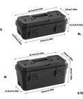 Boss Level Tool Box Organizers In 6.5L And 4L Sizes With Secure Locking Clasps Layered Compartments And Quick Access For Easy Efficient Tool Storage On The Job Site Built For Durability And Day To Day Tough Use with product dimensions