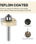 Must Have Heavy Duty Rabbeting Router Bit 1-1/4 In with Teflon coating for precision cutting in woodworking projects.