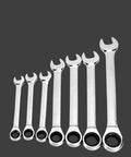 Ratchet Spanner Set 8 To 19mm 72 Teeth Metric Wrench Kit For Tight Spaces Easy Grip Hand Tools Rust Resistant High Hardness Durable Gear Socket Nut Torque Set