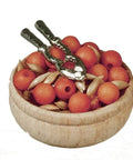 1:12 Scale Dollhouse Wooden Bowl Of Nuts With Nutcracker Christmas Dining Room Accessory For Miniatures Collectors And Crafters Realistic Nut Dish For A Cozy Must Have Holiday Vibe Display