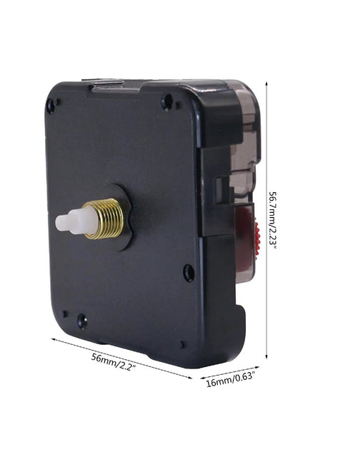 12888 Quartz Clock Movement Replacement Kit with no fuss easy install, swing mute for quiet timekeeping, size 56x56.7x16mm