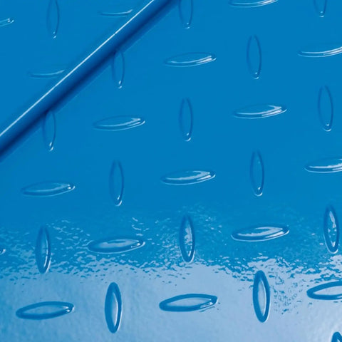 Close-up of Blue Car Body Sheet Metal Repair Kit With Adjustable Dent Puller textured sheet metal surface detail