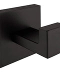 Stainless Steel Towel Hook Rustproof Wall Mounted Coat And Towel Hanger Square Matte Black Heavy Duty Door Hanger 2 Pack