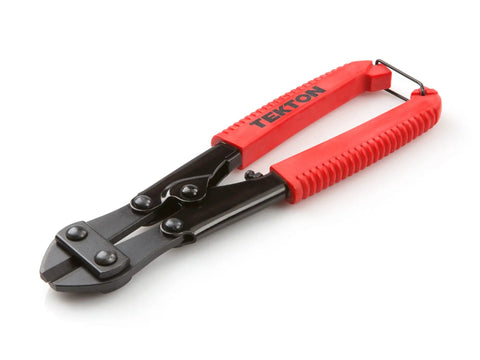 8 Inch Bolt Cutter With Forged Hardened Alloy Steel Jaws And Compound Cutting Action That Eases The Load Rolled Steel Handles With Cushioned Nonslip Rubber Grips Cuts Bolts Chain Threaded Rod And Heavy Gauge Wire Up To Three Sixteenths Of An Inch