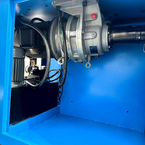 Inside view of Heavy Duty Programmable Electric Hydraulic Tube And Pipe Bender Featuring Programmable Logic Controller.