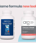 Two bottles of Calcium Citrate Supplement For A Bone Boost And Muscle Function Delivers 150 Mg Calcium Per Serving With Solid Absorption
