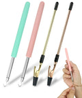 4-piece Bracelet Helper Tool Set with retractable hooks and non-slip clips for jewelry and watch fastening, portable clasp aids.