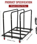 Folding Table Cart With Swivel Wheels, Heavy Duty Dolly That Handles Up To 1800 Lbs And 10 Table Capacity, Adjustable Panel Cart For Banquets, Parties, Meetings, And Events, Durable Alloy Steel Construction, 30.31 x 45.28 x 37.8 in
