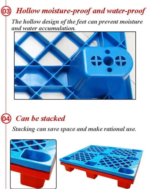 Nestable Plastic Shipping Pallet For Storage And Transport 1.2m Long 1m Wide 14cm High Durable HDPE Pallet close-up