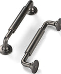 Retro Cabinet Handles 10 Pack 3.78 Inch Matte Black Minimalist Kitchen Drawer Pulls For Cabinets And Cupboards Anti Fingerprint Finish
