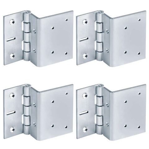 4 Inch Offset Door Hinges Built Tough Five Knuckle Partial Wrap Chest Hinge For 1 Inch Thick Doors 4 Mm Thick Electro Galvanized Steel