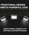 Powerful 4 Pack 120W LED Wall Pack Lights Outdoor Waterproof Wall Mount Security Lighting 5000K 15600 Lumens Replaces 800W HPS HID